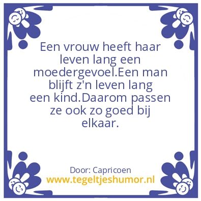 Tegeltje: Man – Vrouw
