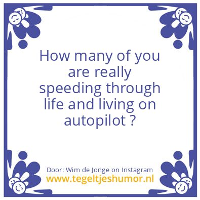 Tegeltje: Are you living life ?