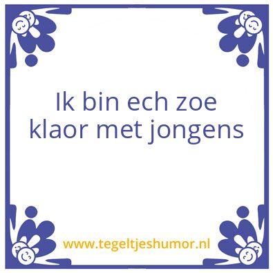 Tegeltje: Julie