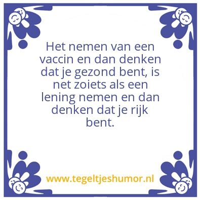 Tegeltje: Vaccinatie