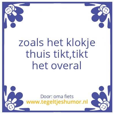 Tegeltje: klokje