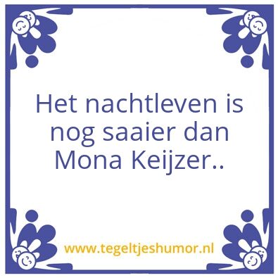 Tegeltje: Mona