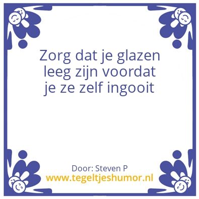 Tegeltje: Glazen