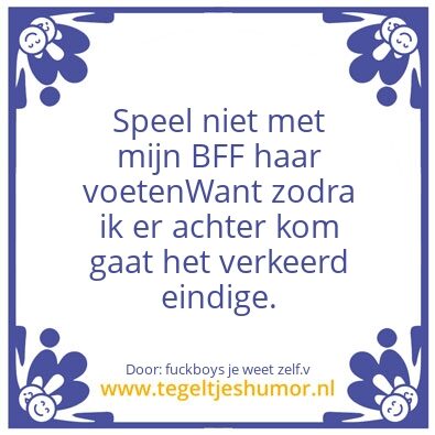Tegeltje: BFF