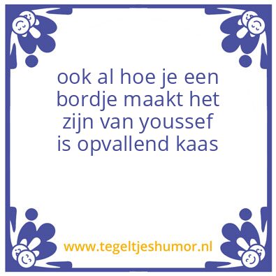 Tegeltje: youssef valt op mannen