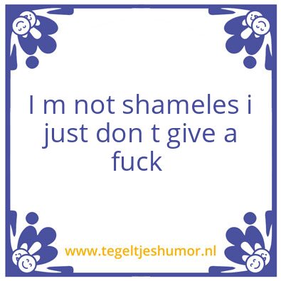 Tegeltje: Just