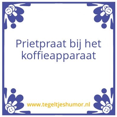 Tegeltje: Koffieapparaat