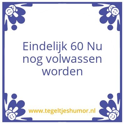 Tegeltje: 60 jaar