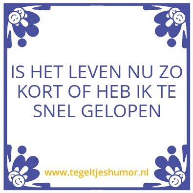 Tegeltje: Waar