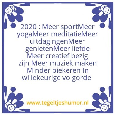 Tegeltje: 2020