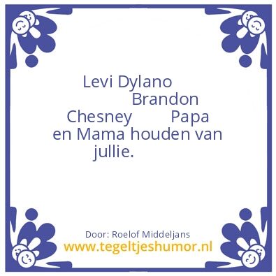 Tegeltje: Zoons