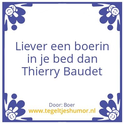 Tegeltje: Boer