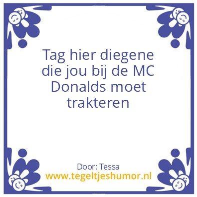 Tegeltje: Traktatie