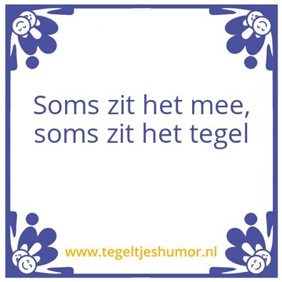 Tegeltje: tegel