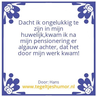 Tegeltje: Pensioen