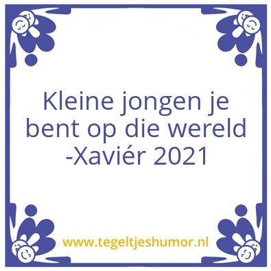 Tegeltje: kleine jongen