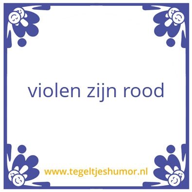 Tegeltje: anoniem