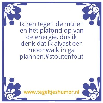 Tegeltje: moonwalk