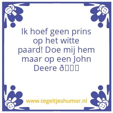 Tegeltje: John deere