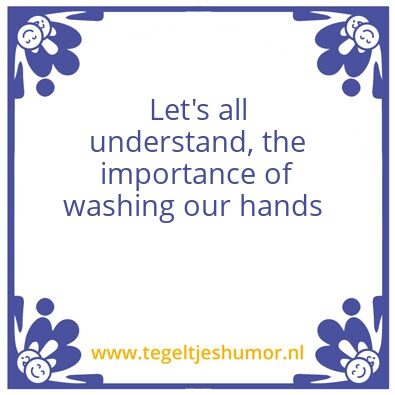 Tegeltje: Wash