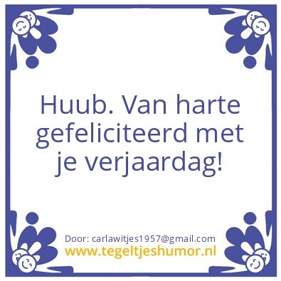 Tegeltje: Lieve HuÃ¼berhaupt.