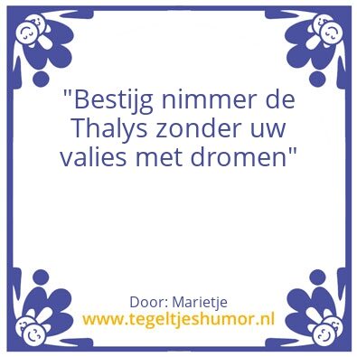 Tegeltje: Valies