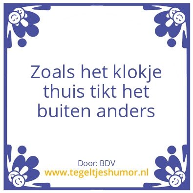 Tegeltje: Klokje