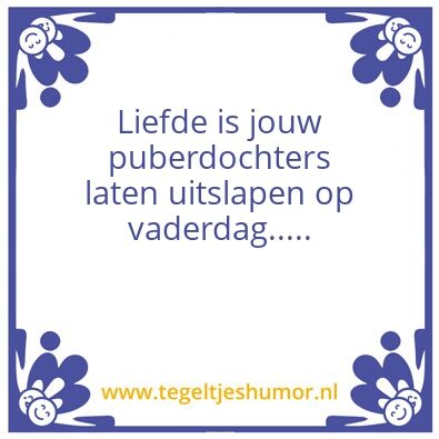 Tegeltje: vaderdag