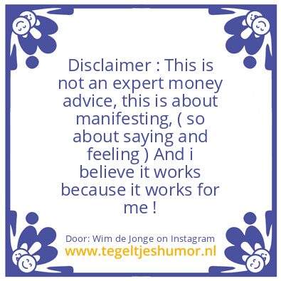 Tegeltje: Money Problems ?
