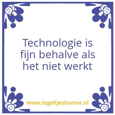 Tegeltje: Tech