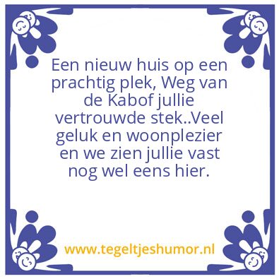 Tegeltje: Dag buren