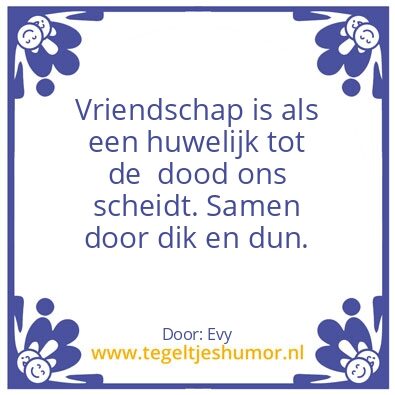 Tegeltje: Vriendschap