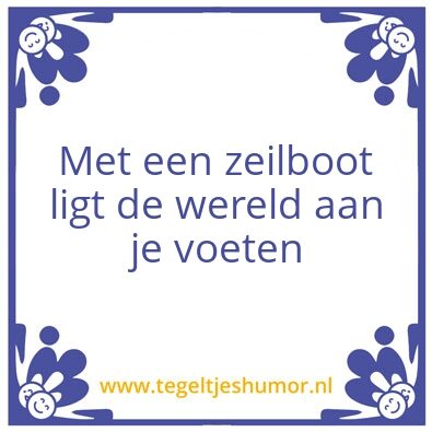 Tegeltje: Zeilboot