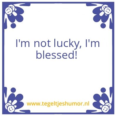Tegeltje: Blessed