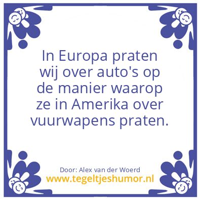 Tegeltje: Auto’s – vuurwapens