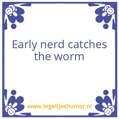 Tegeltje: Early nerd