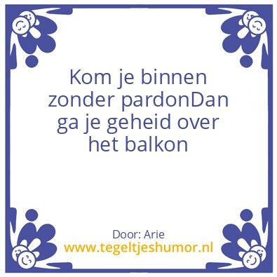 Tegeltje: Zekers wel