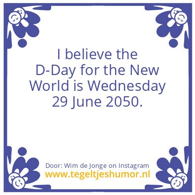 Tegeltje: D-Day for the New World