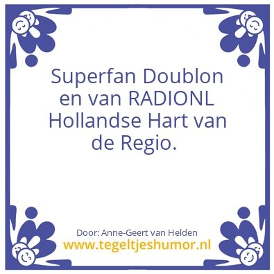 Tegeltje: Fans van Doublon