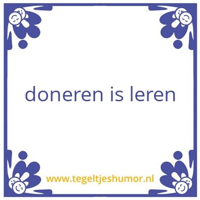 Tegeltje: doneren