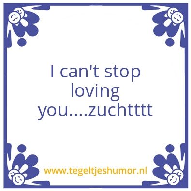 Tegeltje: Love