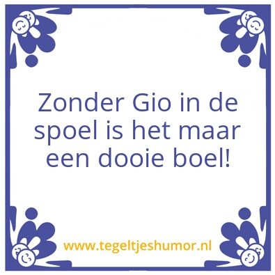 Tegeltje: Gio