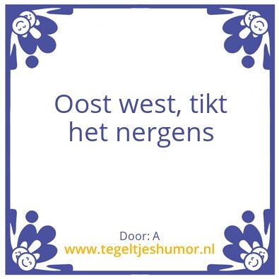 Tegeltje: Nergens