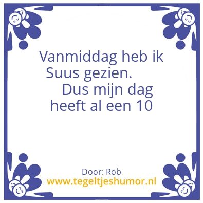 Tegeltje: Suus