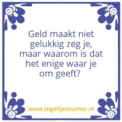 Tegeltje: Geld