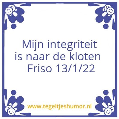 Tegeltje: Friso, 13/1/2022