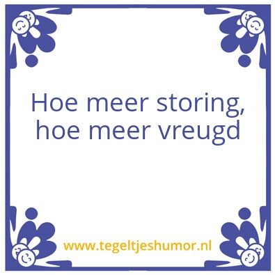 Tegeltje: Storing