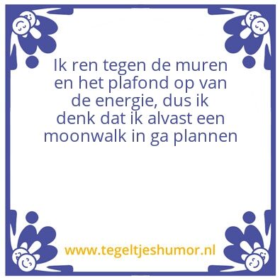 Tegeltje: moonwalk