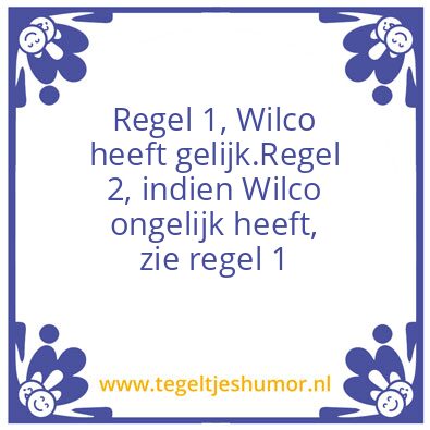Tegeltje: Wilco