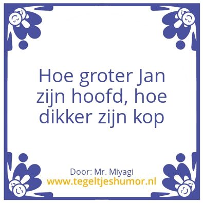 Tegeltje: Jan